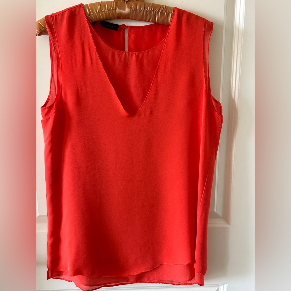 Carlisle Collection Top 100% silk, Orange tank